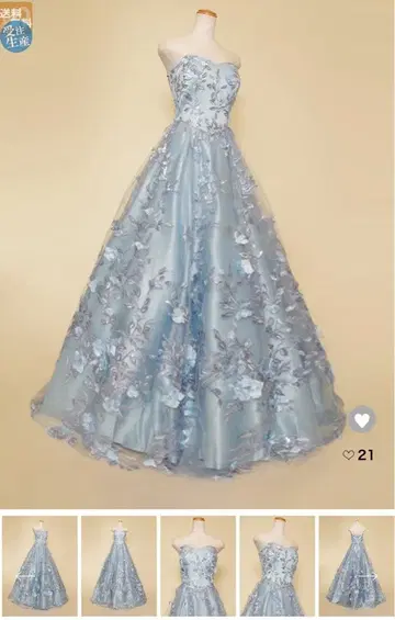 [ 연주회 사전 촬영 ] 컬러 드레스 라이트 블루 A 라인 결혼식 발표회