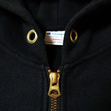 챔피온 트리코 태그 리버스 위브 풀 집업 블랙 S