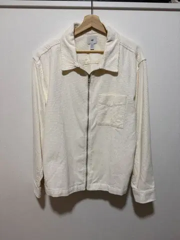 H&M 아이보리 집업 자켓 XL