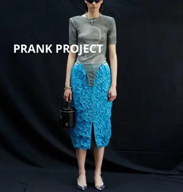 PRANK PROJECT / P 자카드 와셔 플리츠 스커트