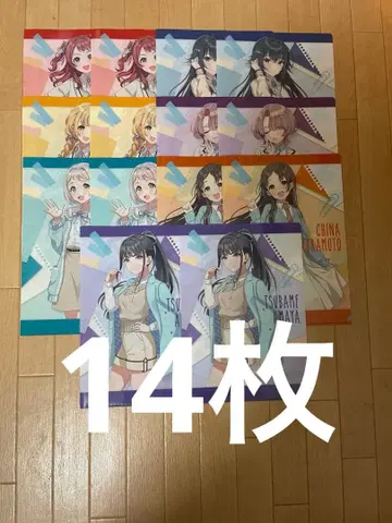 학원 아이돌 마스터 클리어 파일 전 7종 2세트 합계 14장