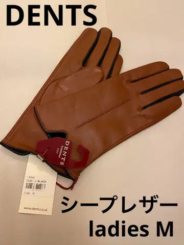 덴츠 DENTS 여성용 천연 가죽 시어링 가죽 그로브 브라운