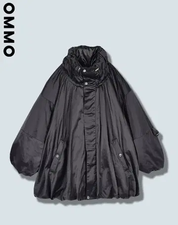 OMMO 넥 개더 벌룬 코트 un3d