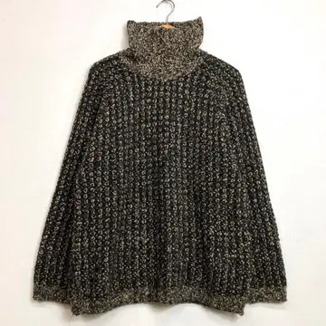 80s 알파카 로우 게이지 터틀넥 니트 이탈리아제 VINTAGE