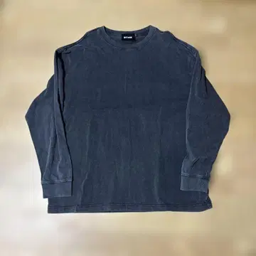 BTMK 다크 그레이 롱 슬리브 티셔츠