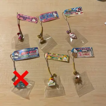 헬로키티 네즈케 스트랩 세트 6개