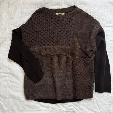 GALLARDAGALANTE 이소재 니트 스웨터 다크 브라운 F