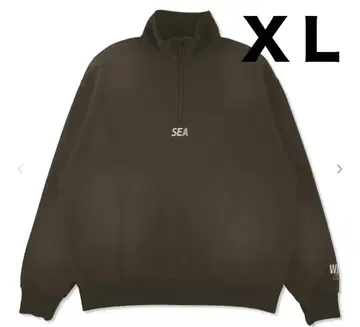 시착만 한 상품 택 포함 wind and sea 하프 지퍼 브라운