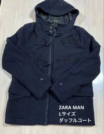 ZARA MAN 네이비 더플 코트 L 사이즈