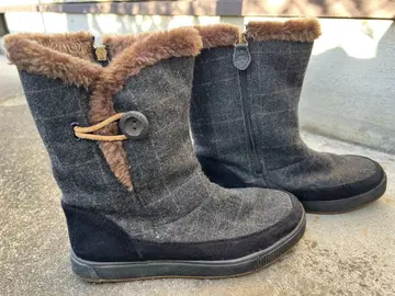 퍼 포함 울 스웨이드 어그 부츠