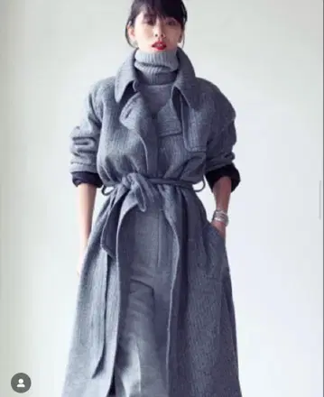 madisonblue GOWN COAT 그레이 롱 코트