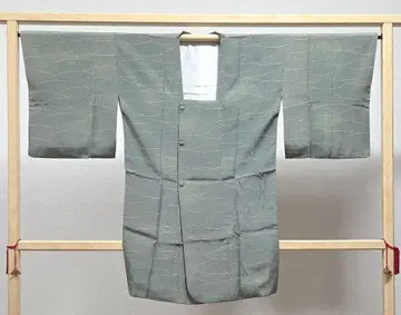 A 기모노 편안함 물망초 무늬 순수 실크 도효 코트 겉옷 도추기