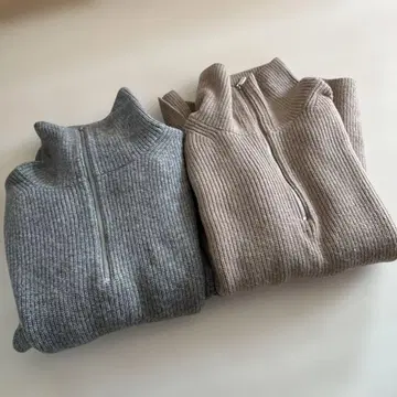 H&M 하이넥 지퍼 니트