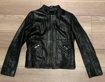 ROPE 노카라 가죽 재킷 블랙 9호