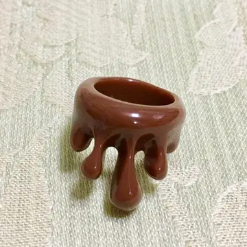 큐포트 Q-pot. 초콜릿 멜트 반지 브라운