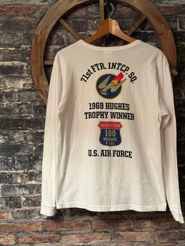 usa제 버즈릭슨 롱T 화이트 USAF 미군