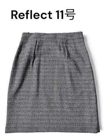 리플렉트 타이트 스커트 11호 블랙 화이트 무늬