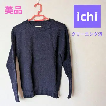 [새상품급] ichi 이치 네이비 긴팔 니트 스웨터 클리닝 완료 포근한