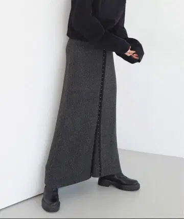 후크 디자인 니트 스커트