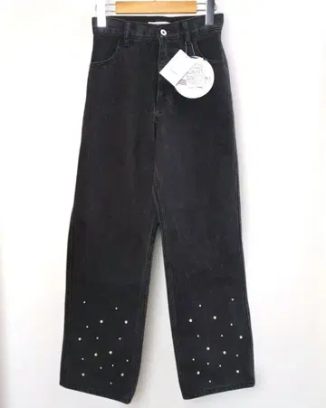 택 포함 미사용 디스코트 US 코튼 펄 데님 팬츠 S 사이즈