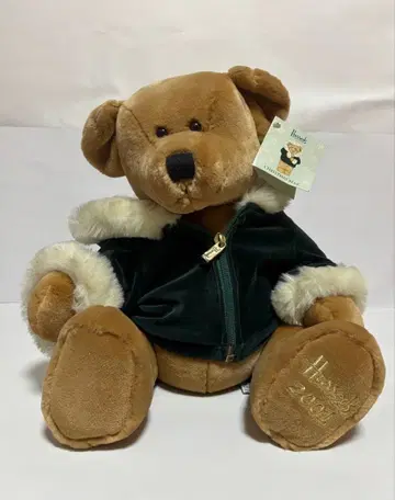 Harrods 2001년 크리스마스 베어 스캇 후드 부착 봉제 인형