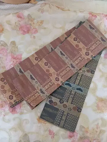 반폭 오비 순수 실크