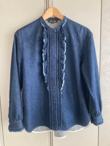 Drawer 2025ss 데님 프릴 셔츠