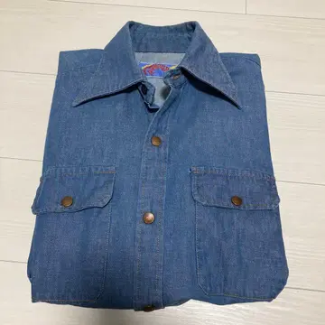 70s WRANGLER 데님 셔츠 말 택