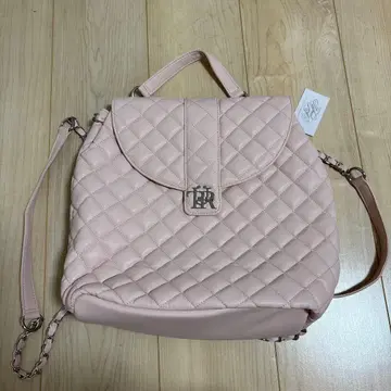 LR 퀼팅 핑크 백팩