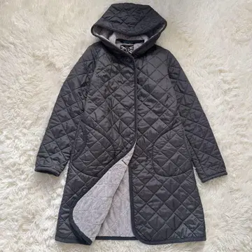 미사용급 영국제 LAVENHAM 후디 보아 퀼팅 코트