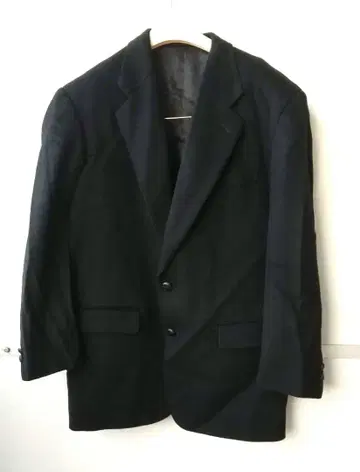 이탈리아제 캐시미어 테일러드 자켓 블랙