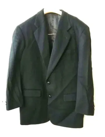 이탈리아제 캐시미어 테일러드 자켓 블랙