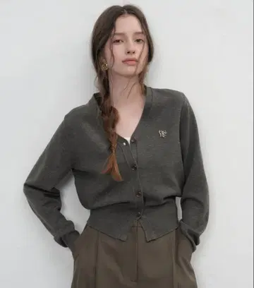 GENERAL IDEA 차콜 가디건 긴팔