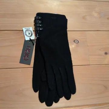 GIGLI 블랙 울 캐시미어 장갑