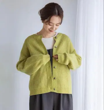 어반 리서치 해밀턴 울 크루넥 가디건