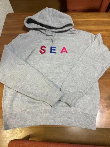 SEA WIND AND 후드 부착 후드티 그레이