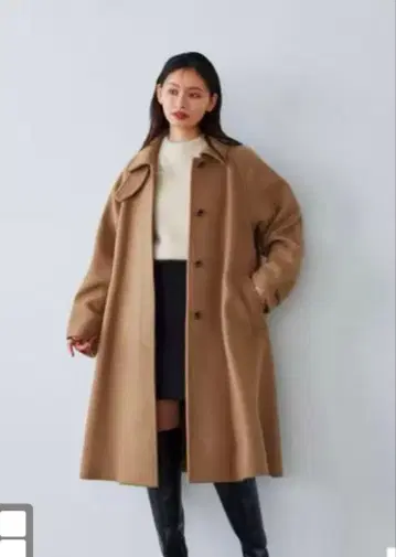 EMMEL REFINES EM 텐트 플레어 코트 브라운 M 사이즈