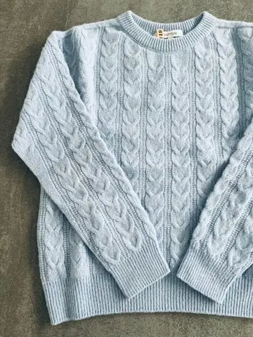 UNTITLED 언타이틀 캐시미어 니트 스웨터 블루