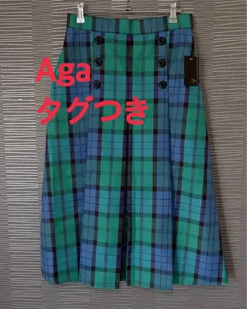 sale [미사용] 택 포함 아가 롱 스커트 체크 턱 야마다야