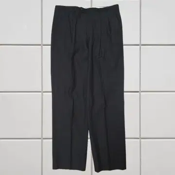 울 개버딘 와이드 슬랙스 블랙 통산성 70s 80s