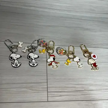 스누피 아크릴 키링 5개 세트