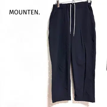 마운틴 팬츠 이지 사양 드로 코드 부착 심플 블랙 일본제