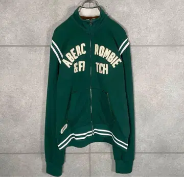 Abercrombie&Fitch 트랙 자켓 자수 패치 리브 라인