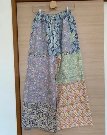 새상품 미사용 우치다 미싱 패치워크 스트레이트 팬츠