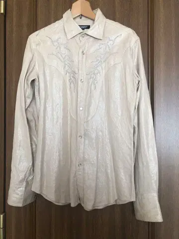 TORNADO MART 자수 긴팔 셔츠 L 베이지