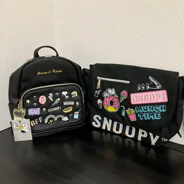 PEANUTS 스누피 백팩 블랙 등