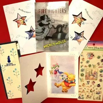 디즈니 크리스마스 문구 묶음 판매 미키 곰돌이 푸 씰