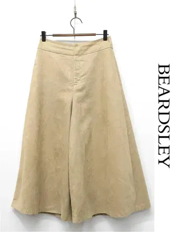 N436 BEARDSLEY 와이드 팬츠 스웨이드 조 허리밴딩 38