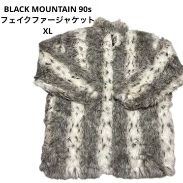 BLACK MOUNTAIN 인조 모피 자켓 XL USA제 90s