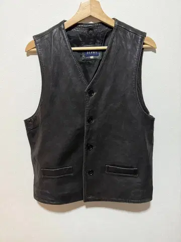 BEAMS 빈티지 가죽 베스트 구제 의류